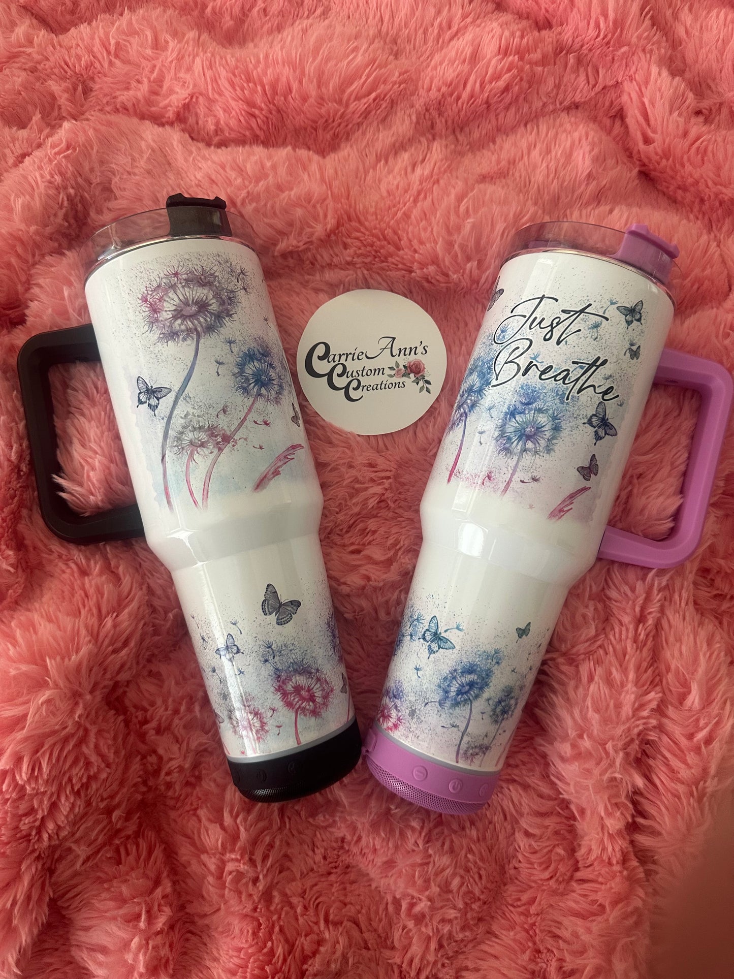 Custom 40oz Bluetooth Speaker Cups with Handle