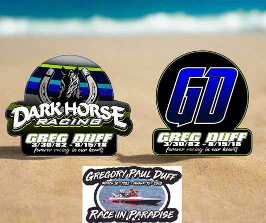 Small Greg Duff Memorial Stickers